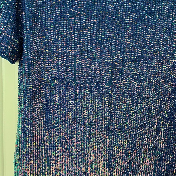 ASOS sequin blue tee shirt dress with collar - Picture 5 of 5